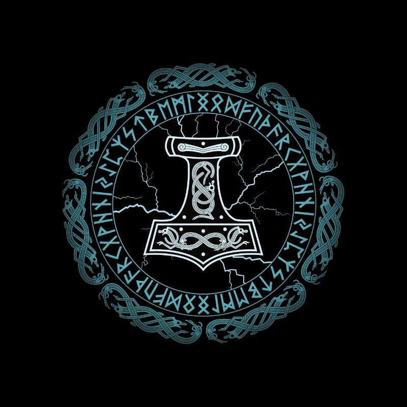 Mjölnir Hammer Thor runes