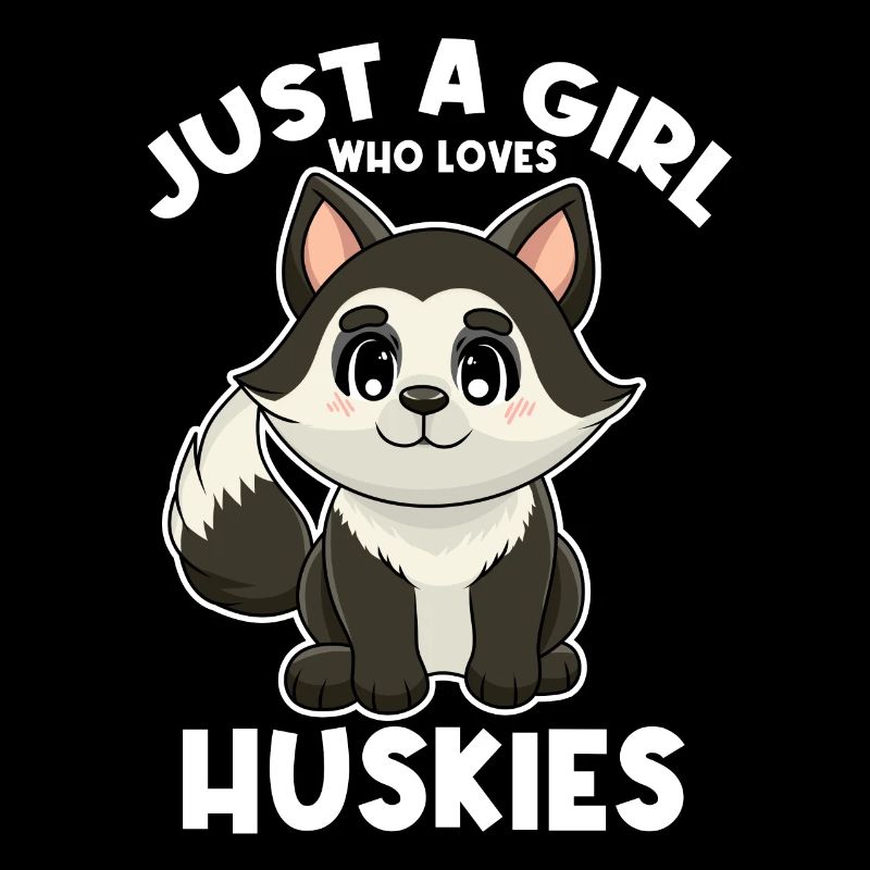 Nur ein Mädchen, das Huskys liebt