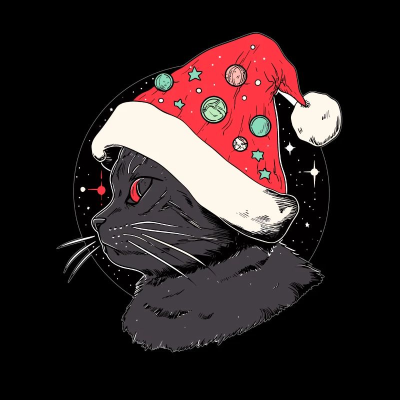 Vacances d’hiver de chat de Noël
