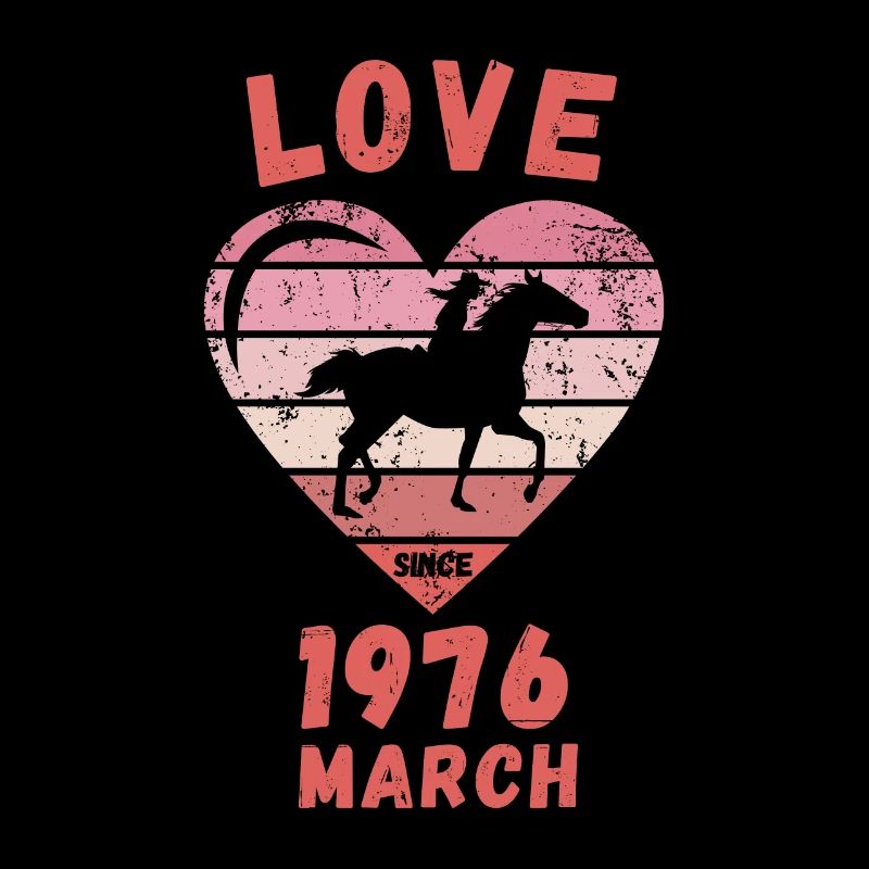 Amour équitation anniversaire Mars 1976
