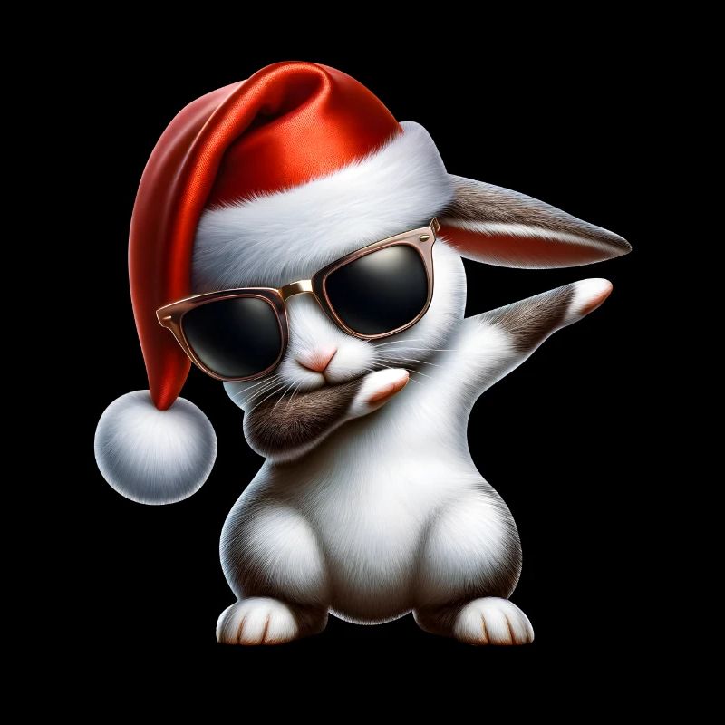 Lapin de Pâques Dabbing Noël Bunny Dab Dancing