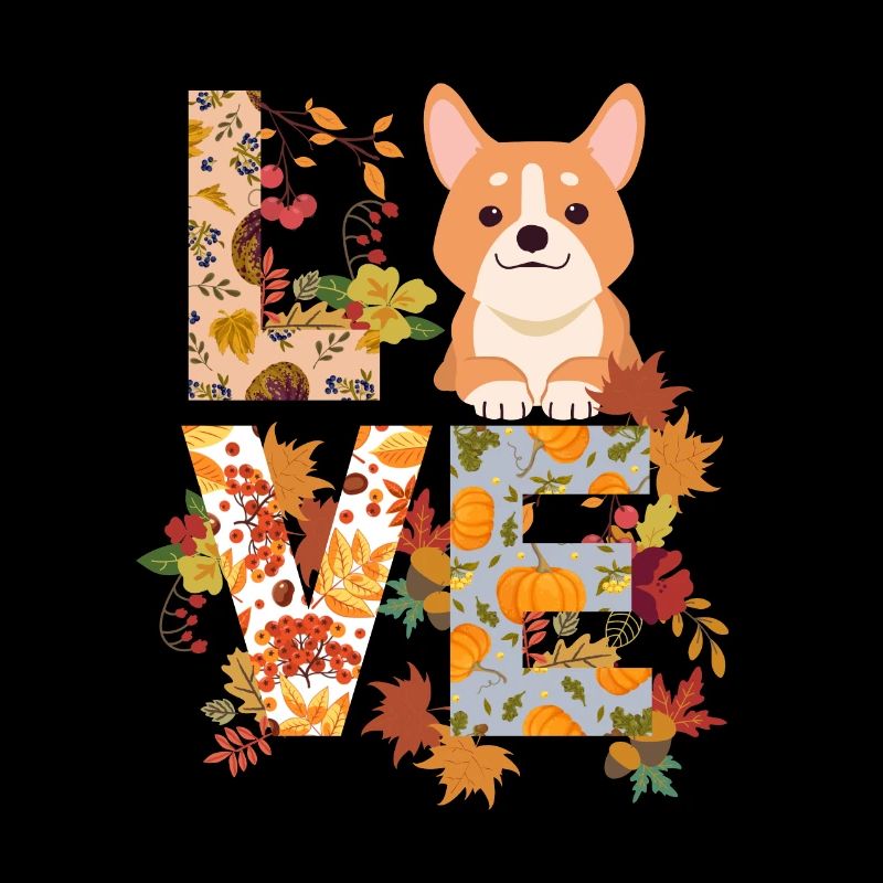 lieve corgi hond herfst dankbaarheid liefde