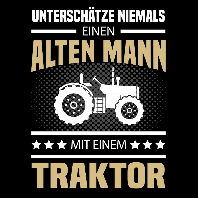 Alter Mann Traktor