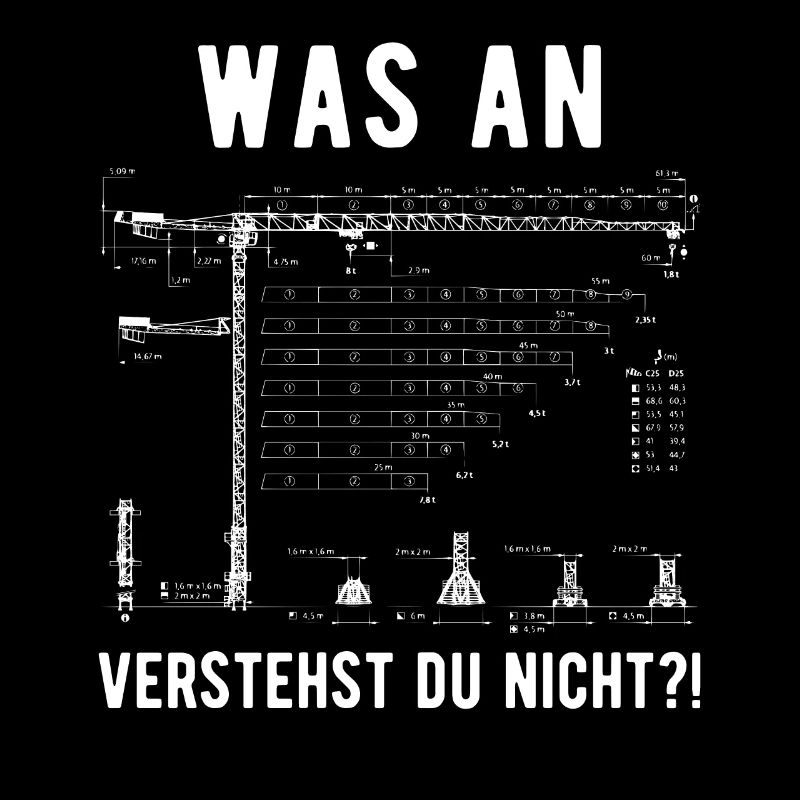 Kranfahrer Kranführer lustiger Spruch Geschenk
