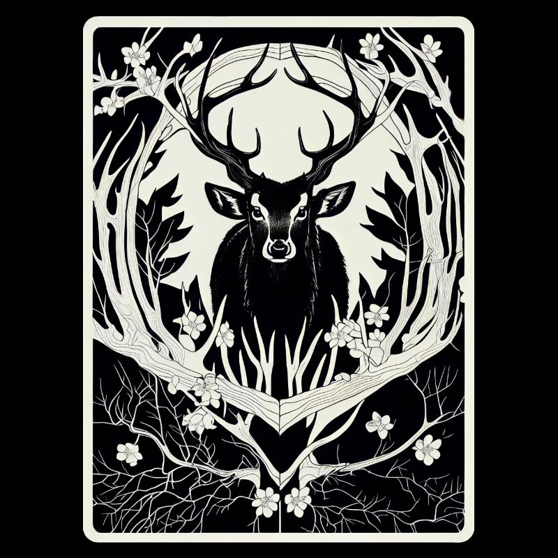 Cerfs dans la forêt