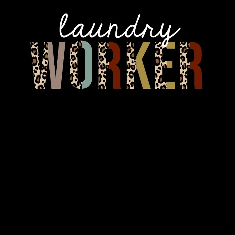 Laundry Worker Leopard Print Funny Gift