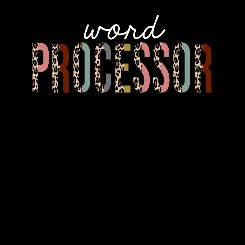 Word Processor Leopard Print Funny Gift