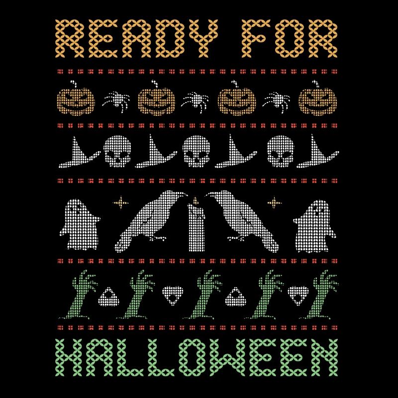 Stitch Pattern Horror Creatures Ready Halloween