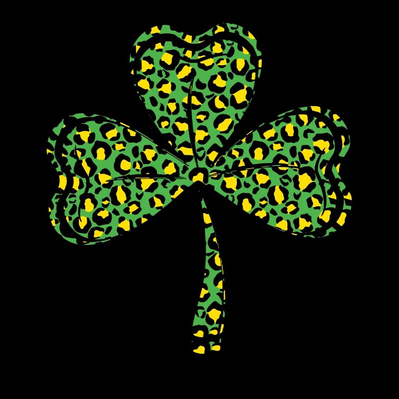 Motif Léopard Trèfle Chance Saint Patrick Jour