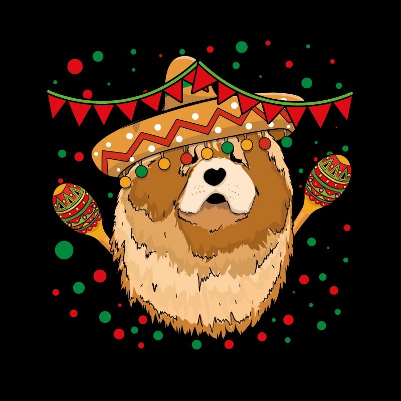 Pet Dog Chowchow Funny Taco Happy Cinco De Mayo