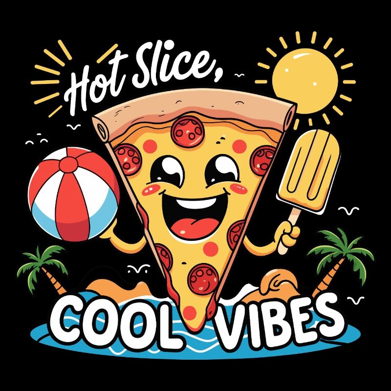 Cool Vibes Pizza Summer Design