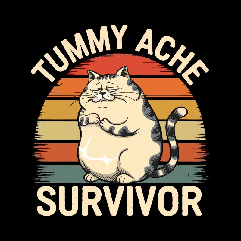 Maux de ventre, Chat survivant, Style vintage