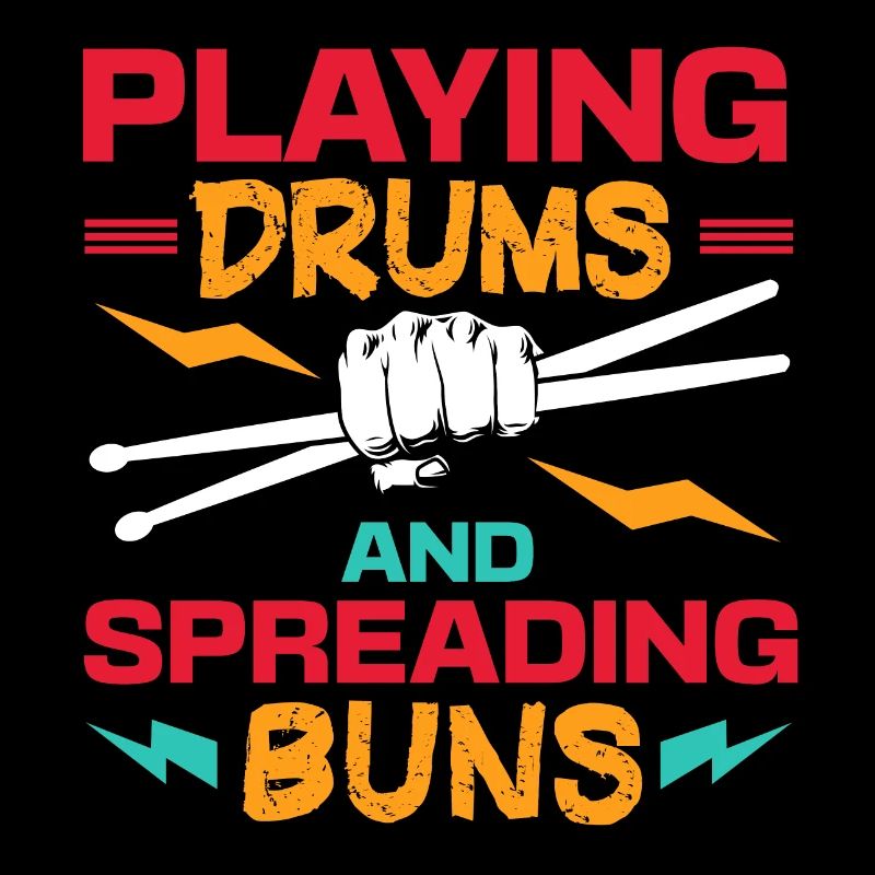 Playing Drums And Spreading Buns Funny Drummer