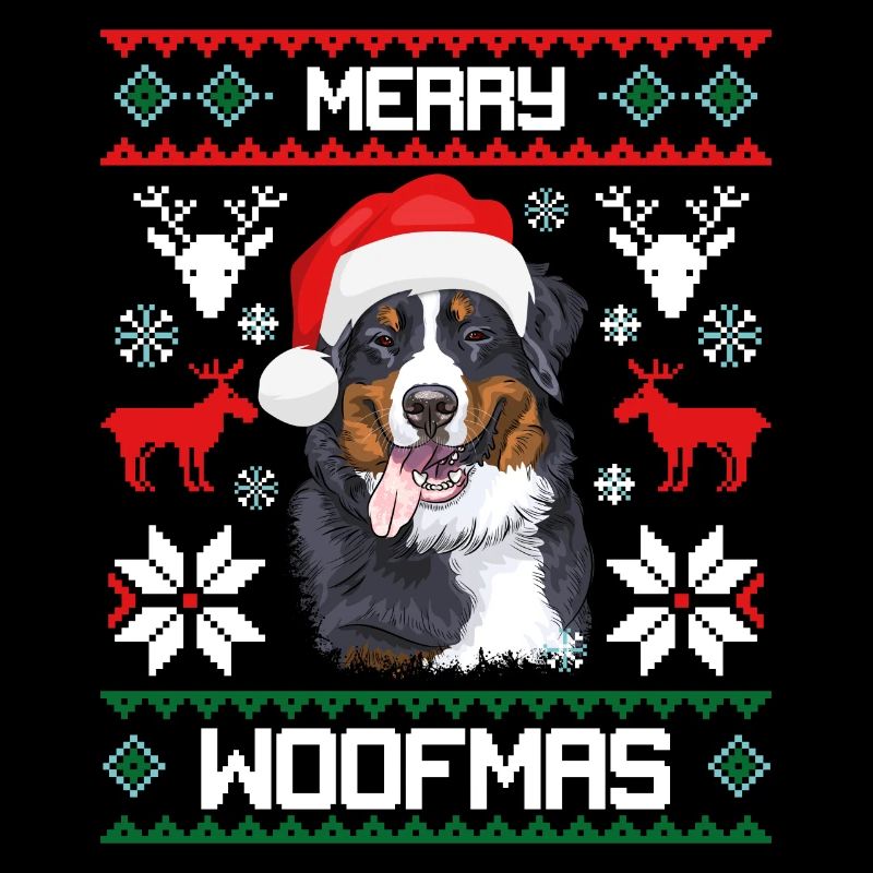 Joyeux Woofmas Bouvier bernois laid chandail