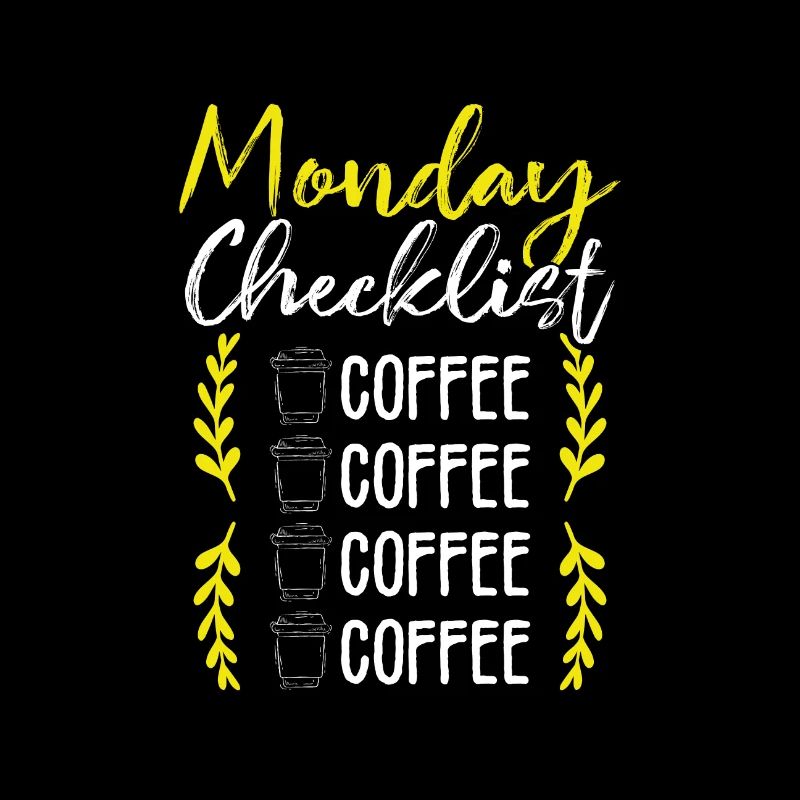 Coffee Drinker Gift Monday Checklist Coffee