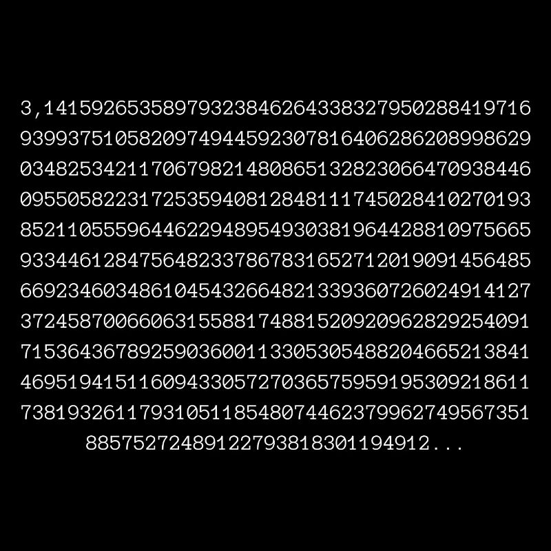 Kreiszahl Pi.