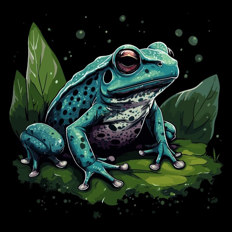 Blue poison dart frog frog tree climber