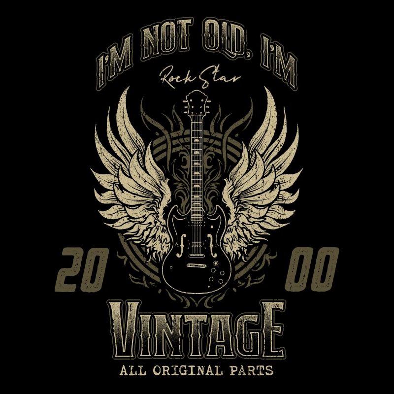 Ich bin nicht alt, ich bin Vintage Retro 2000 Gitarrist