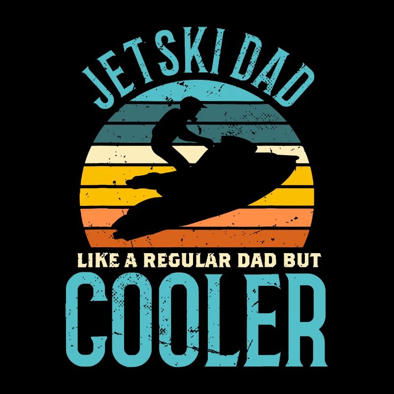 Vintage Retro Jet Ski Dad Like A Regular jetski