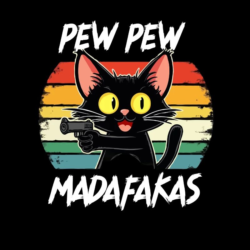 Pew Pew Cat Funny Kitty Cat