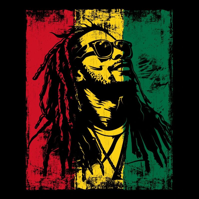 Rastaman Sonnebrille Reggae Dreadlocks Ghana