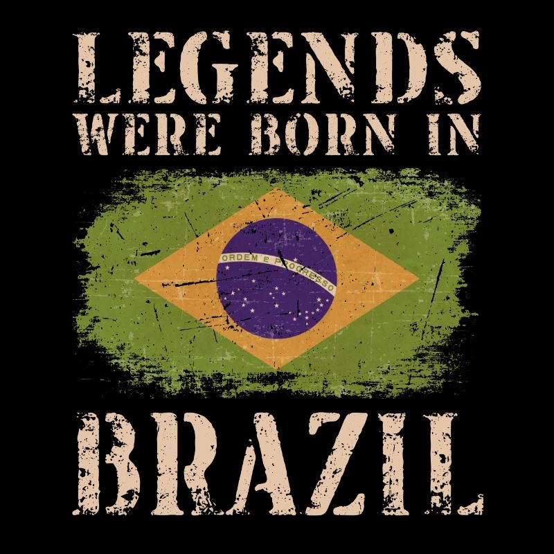 Vintage Design Drapeau Brésilien Brésil