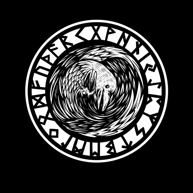 Viking ravens runes ravens Odin