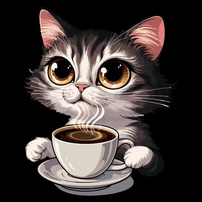 Kaffeeliebe Katze Design