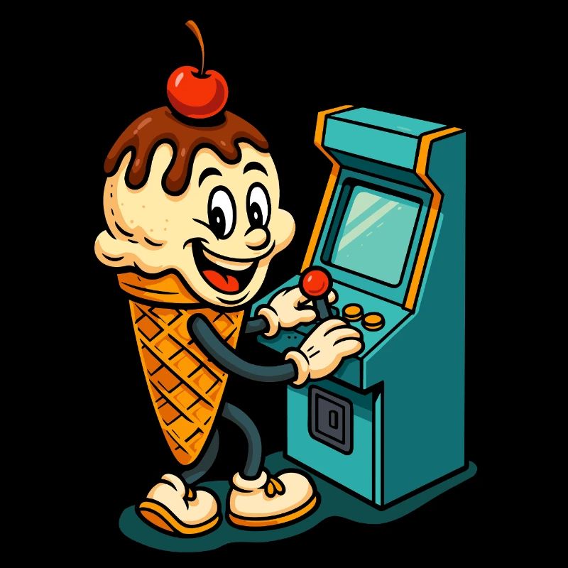 Retro Fun Cream Gamer