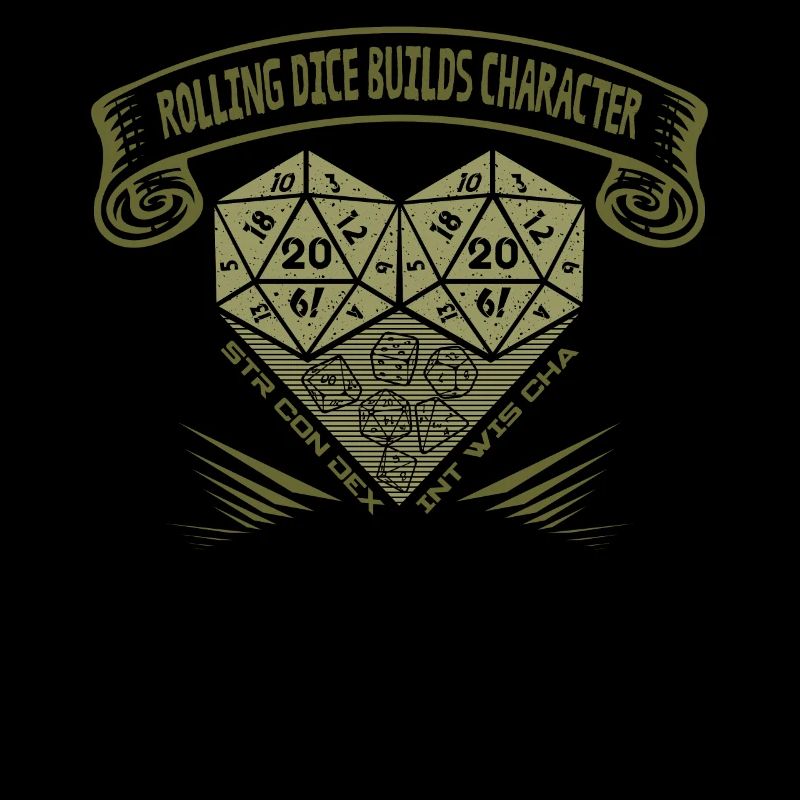 Rolling Dice Builds Character - D20 Tabletop RPG