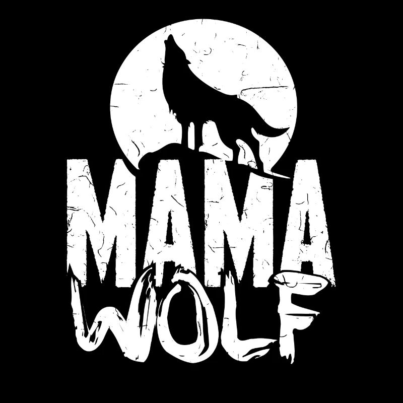 Mama Wolf Geschenk Familie Muttertag Kinder
