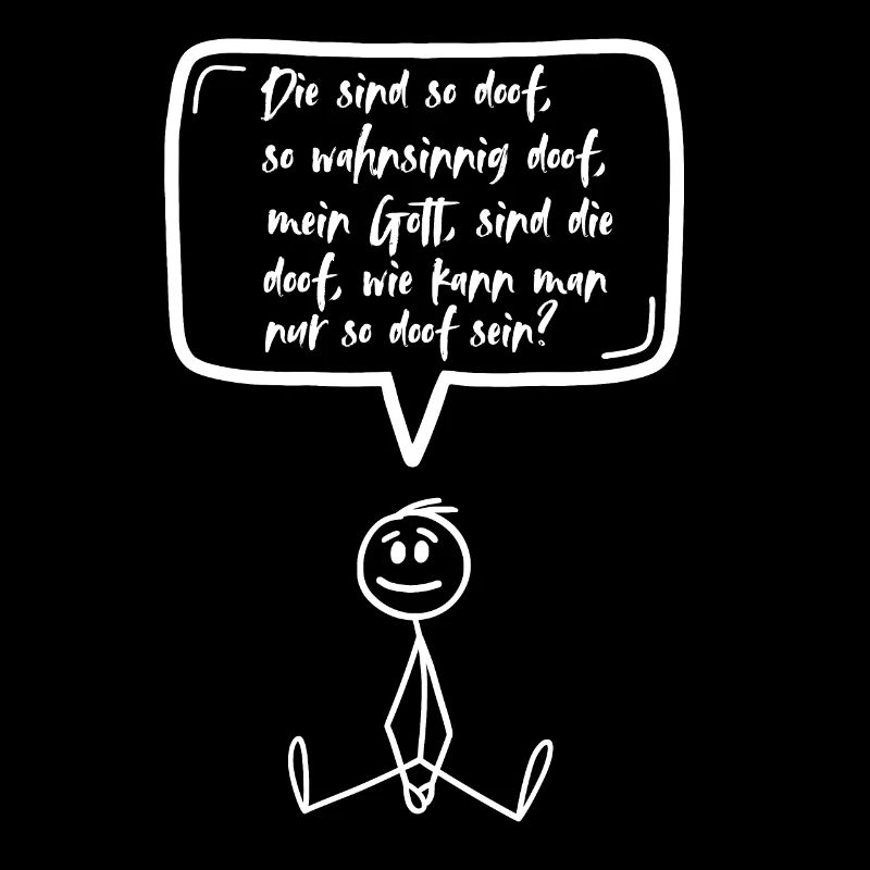 Funny Goofy Stick Figure Statement Speech Bubble