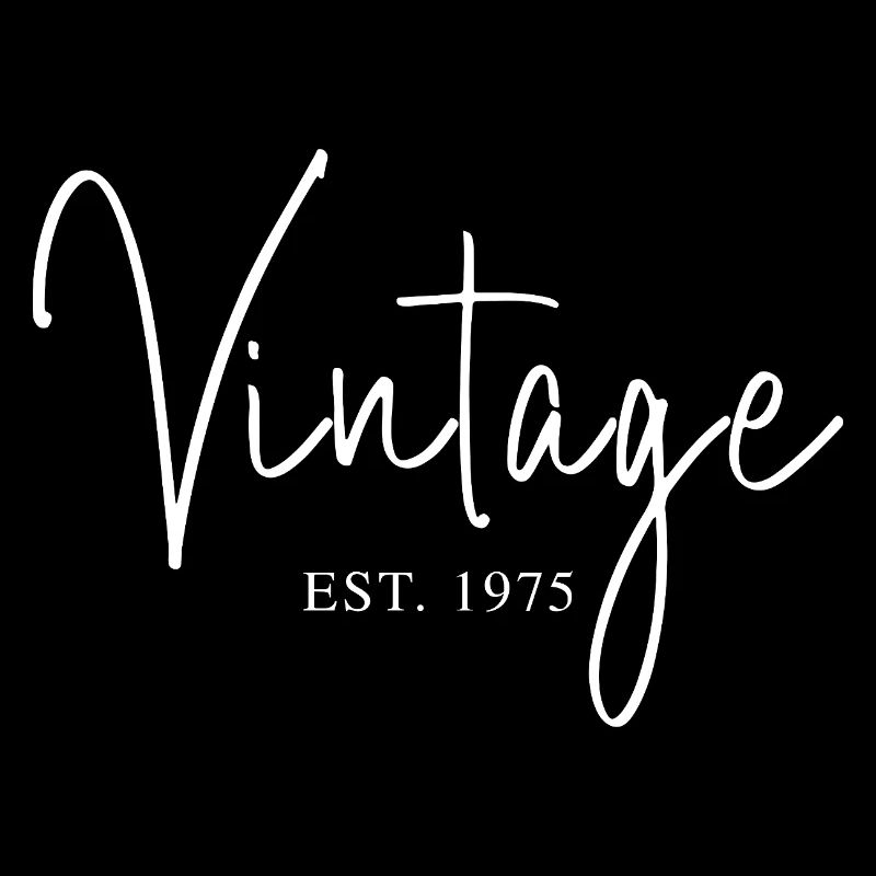 Vintage Est. 1975 Vintage Design Script Gift