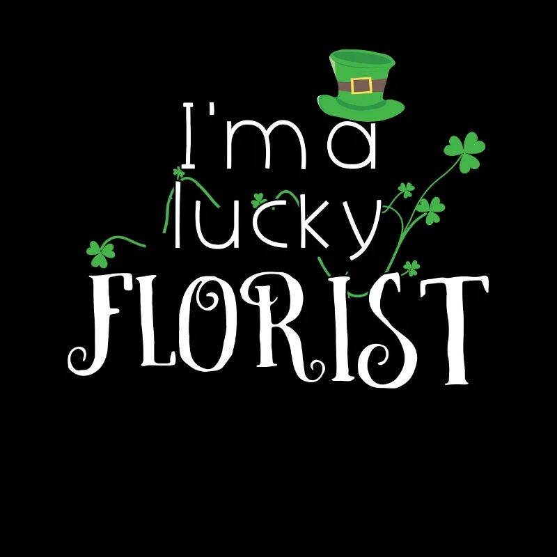 Ein glücklicher Florist Kleeblatt Saint Patrick Tag