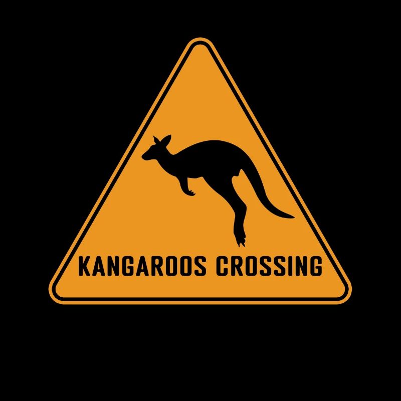 Känguru-Überquerung Australien-Tag Australisch