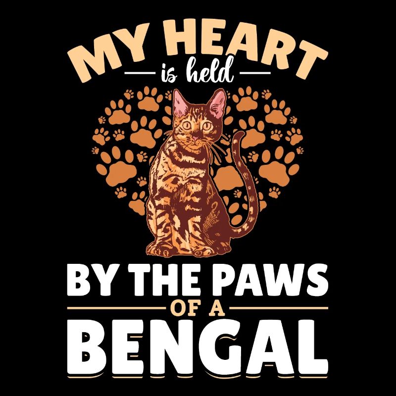 Herz Gehört Bengal Katze Geschenk Samtpfote