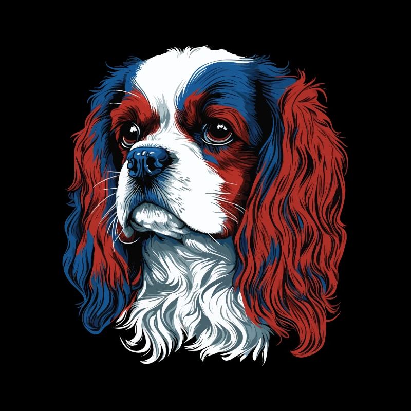 Ein Cavalier King Charles Spaniel Hundeporträt