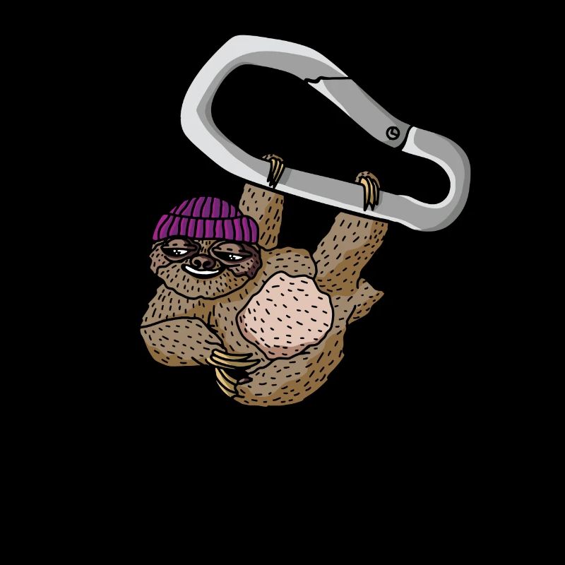 Climbing Bouldering Carabiner Sloth Funny