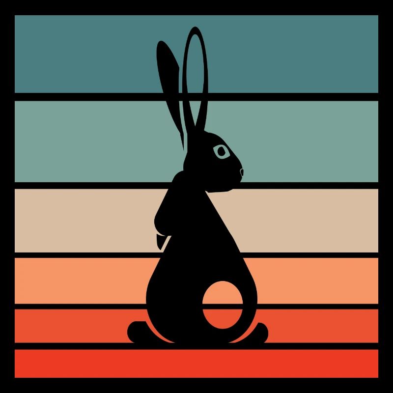 Lapin Rétro Style Vintage