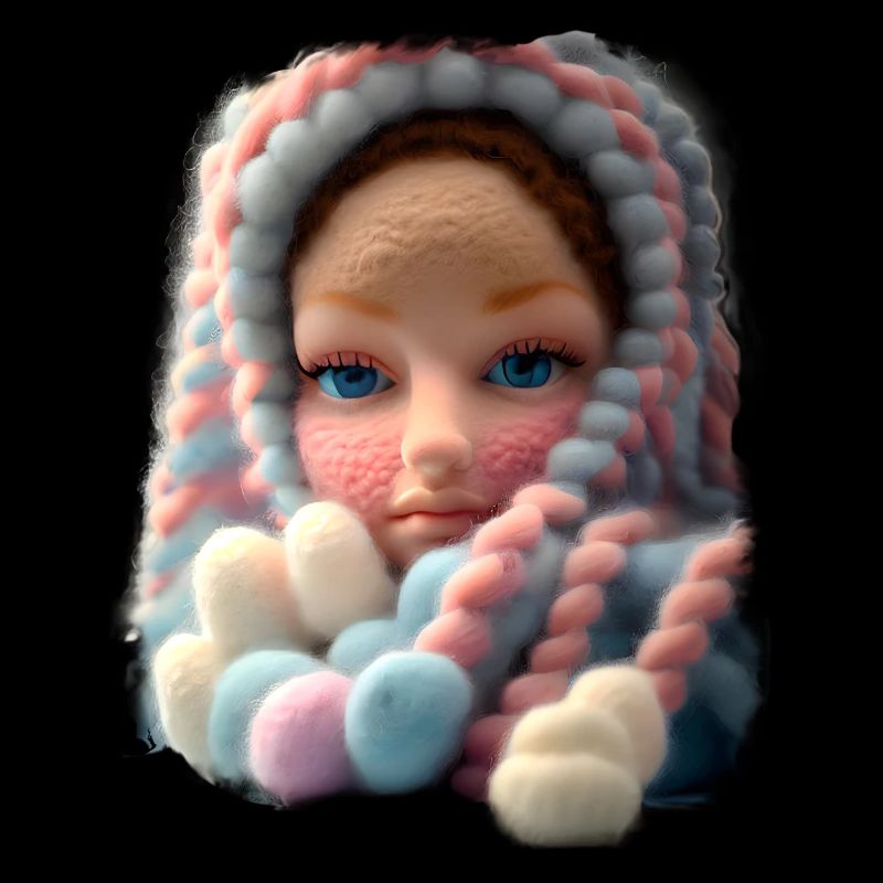 Child face wool