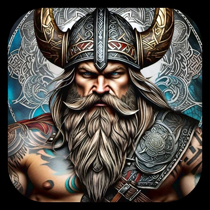 Stolzer Wikinger Krieger Germane
