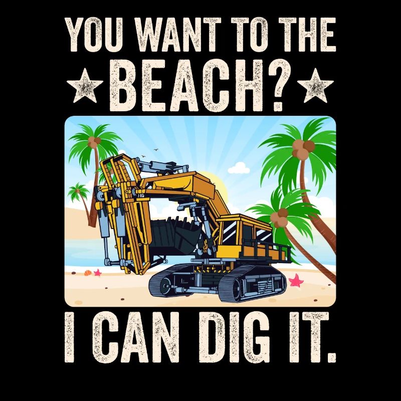 Retro Excavator Slogan Excavator Driver Construction Site