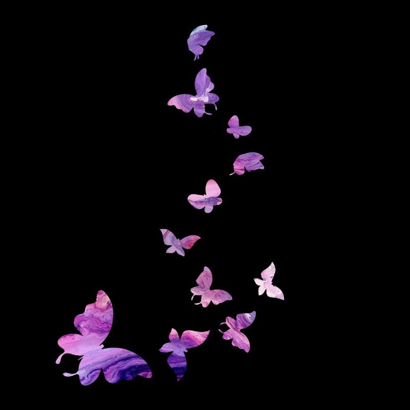 papillon essaim harmonie rose