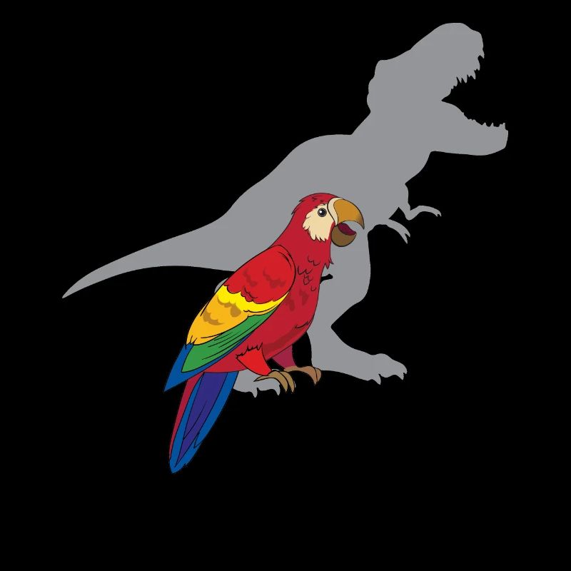 Funny T-Rex Screams With Ara Parrot
