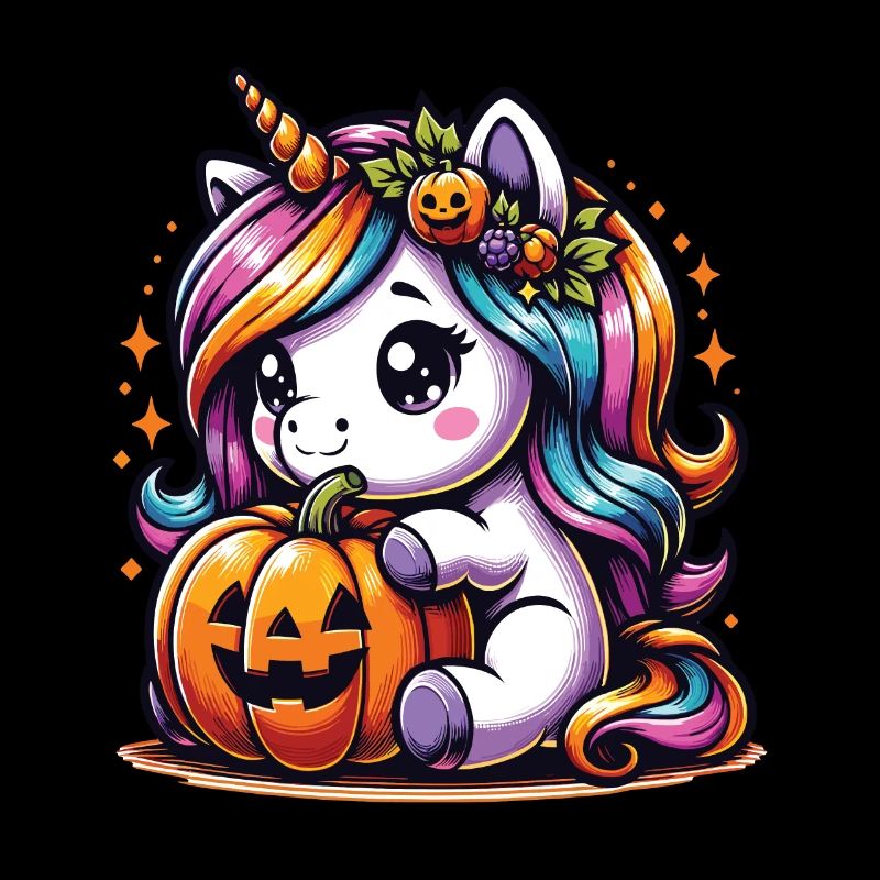 Halloween Licorne Citrouille d’Halloween