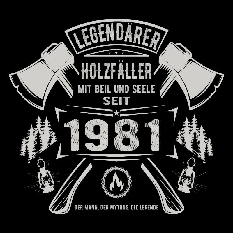 Legendärer Holzfäller Geboren 1981 Geschenk