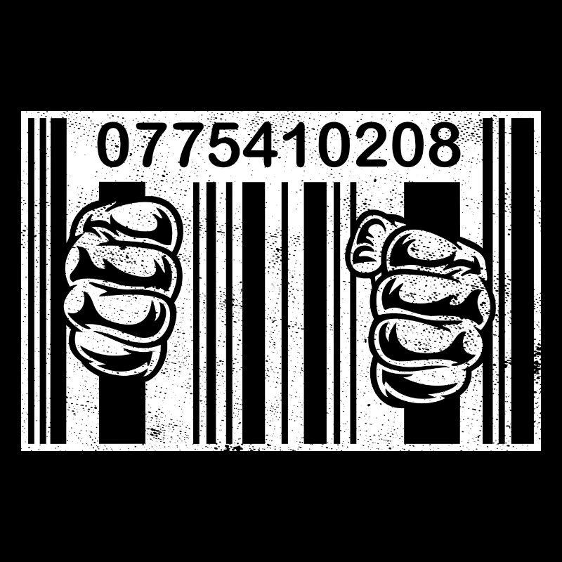 PRISON BARCODE WHITE CONSUMER TRAP
