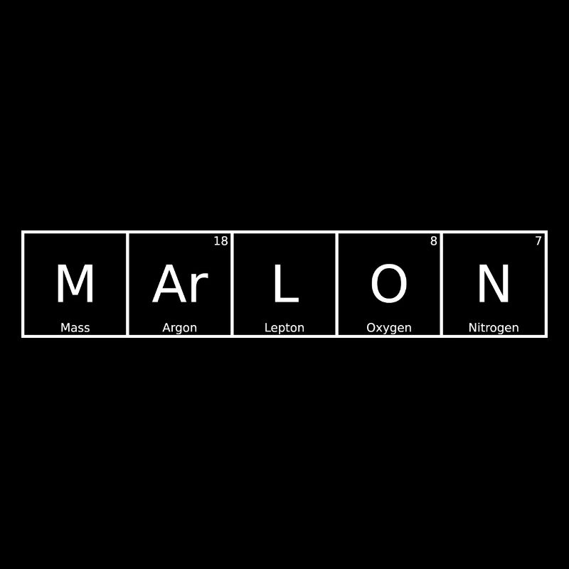 Marlon Name First Name Chemistry Periodic Table Elements