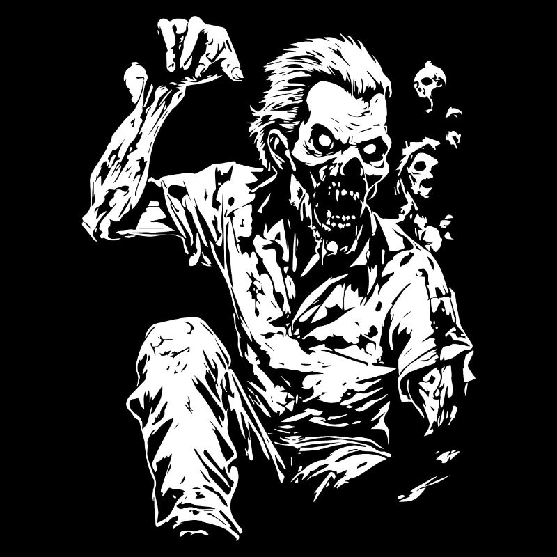 Illustration de bande dessinée zombie