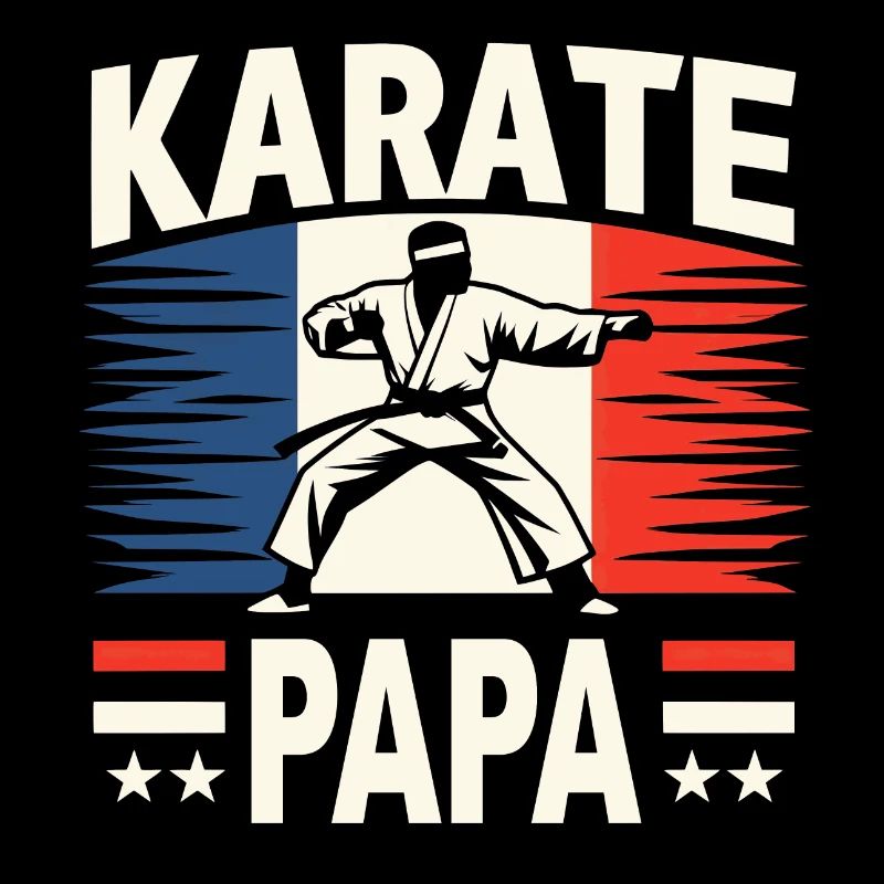 Karaté Papa Drapeau Français